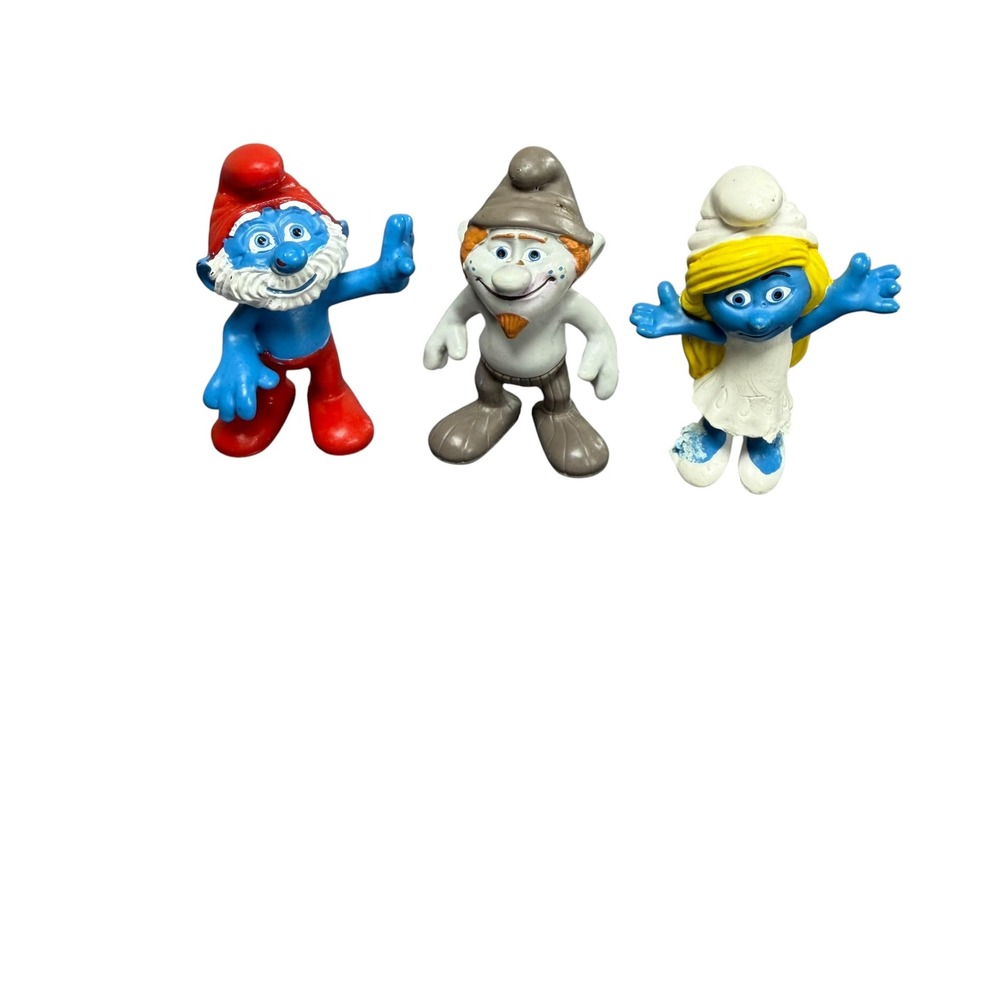 Schleich Smurfs‎ Figure Lot Papa Smurf Smurfette Peyo Vintage Toys
